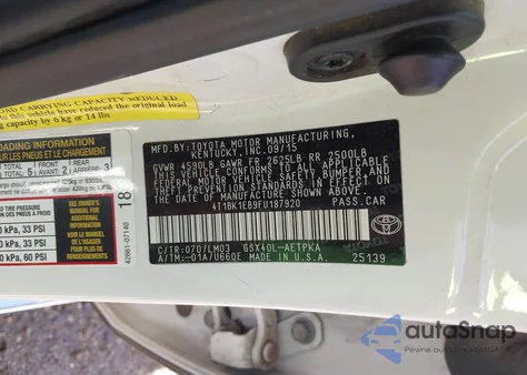 2015 Toyota Avalon Limited из США, поврежденный, VIN 4T1BK1EB9FU187920